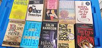 Ten paperbacks including Cornwell, Tryon, Dunne, Binchy, Shaw, Peters, Evanovich, Harrison, Bombeck, King