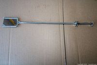 Full view of long inspection mirror showing mirror head, rod and threaded end