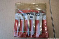 Front view of KD Tools No. 720 screw extractor kit in pouch