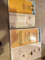 Hampton Bay box showing specs panel and product image