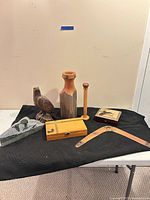 Group shot of all six items on table