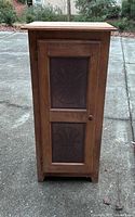 Front view of pie safe cabinet closed