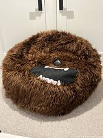 Front view of entire Chewbacca bean bag chair