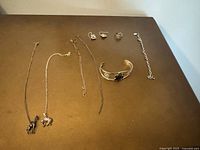 All jewellery laid out on table