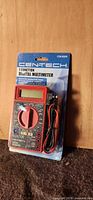 Front of sealed Cen-Tech 7 Function Digital Multimeter package