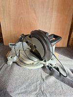 Full view of Black & Decker miter chop saw on base