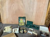 Overall lot showing all boxes, Titan package and loose components