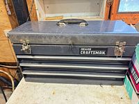 Closed Sears Craftsman toolbox front view