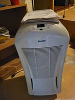 Front view of gray Danby dehumidifier