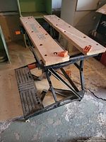 Overall view of Black & Decker Workmate 300 workbench folded open