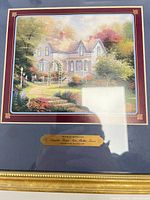 Close view of print showing artwork and matting