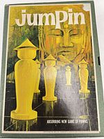 Front of Jumpin' bookshelf game slipcase showing title and artwork