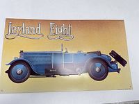 Front of Leyland Eight tin sign