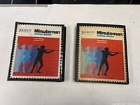 Front view of both Scott Minuteman stamp albums