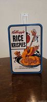 Front view of Kellogg's Rice Krispies tin