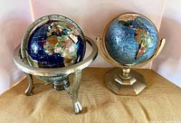 Both globes on their stands