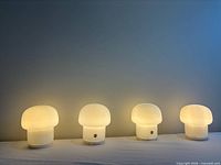 All four lamps illuminated, front view