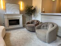 Front view of both swivel chairs in room setting