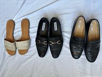 Top view of all three pairs laid out side by side