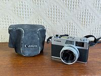 Front view of camera and case