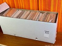Full long box filled with upright, bagged comics