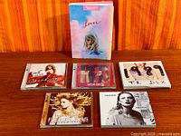 All six Taylor Swift CD albums displayed