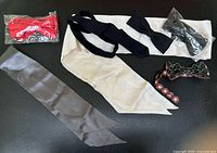 All nine items laid out