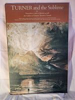 Front view of the unframed "Turner and the Sublime" exhibition poster showing full artwork and text