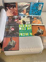 Group shot showing all nine album covers