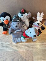 Group shot of all five Coca-Cola bean bag plush animals