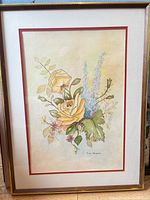 Framed watercolor full view