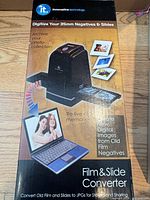 Front of sealed box showing product image and features