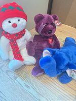 Group shot of all three Ty Beanie Buddies plush toys