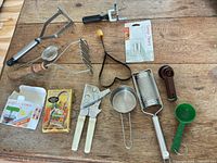 All utensils laid out on table