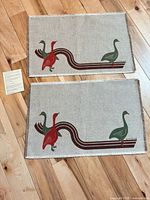 Both placemats laid flat showing full design and size