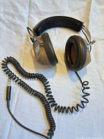 Full view of Koss K-6 headphones with coiled cable