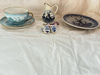 Front view showing all five object types