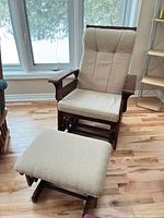 glider chair and ottoman full view