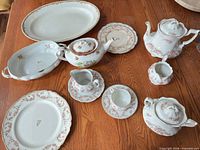 Overview of all 11 pieces laid out on table