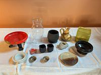 All items laid out on table to show complete lot