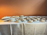 Full set displayed on table