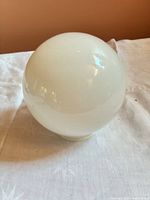 Front view of milk glass globe