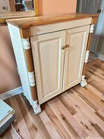 Front and side view of cabinet showing overall design and condition