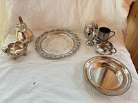 Group shot of all silver plated pieces