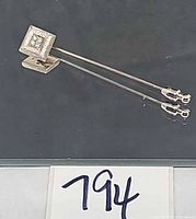 Full view of 14k gold stick pin with square diamond head and clutch