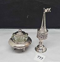 Spice tower and honey dish full view