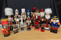Group shot of all thirteen nutcracker figures