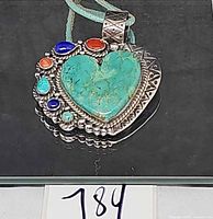 Front view of pendant on cord