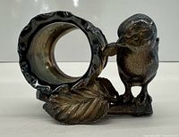 Front view showing chick, ring opening and leaf base