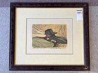 Framed print with mat and frame visible